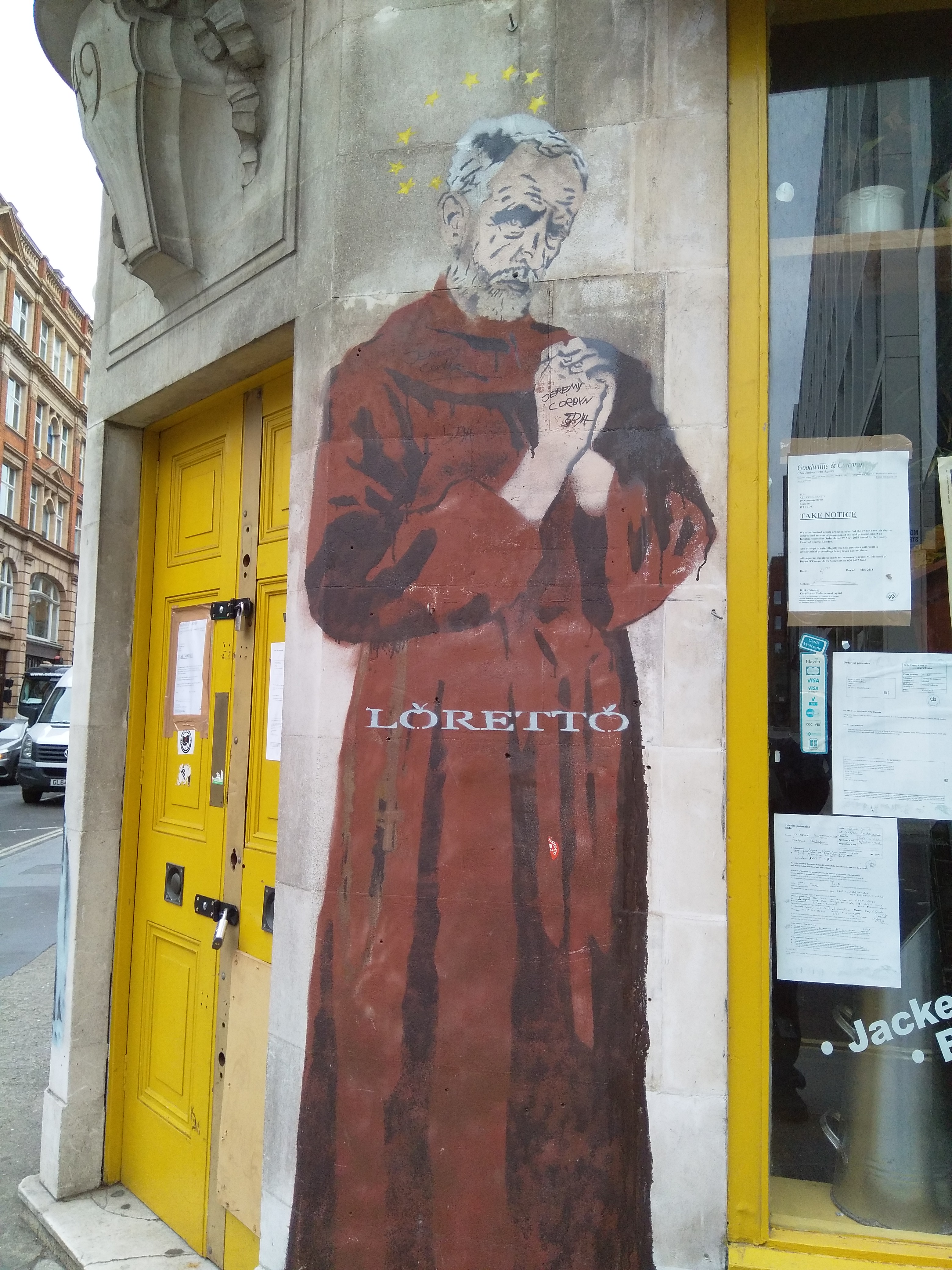 Comical wall art or graffiti